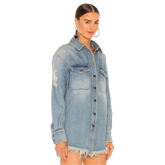 Retrofete Doreen Shirt Jacket Blue Denim size xs - Picture 2 of 14